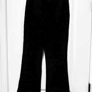 Ganni Black Boot Cut textured Pants